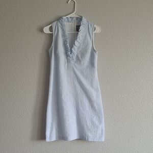 Vince Camuto Light Blue Ruffled Mini Dress